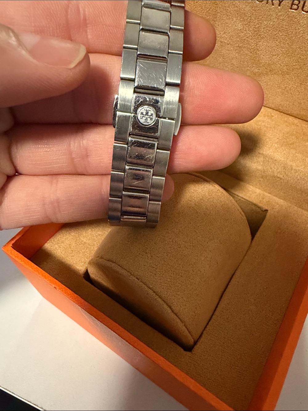 Tory Burch Silver Bracelet Watch with White Dial - Picture 5 of 6